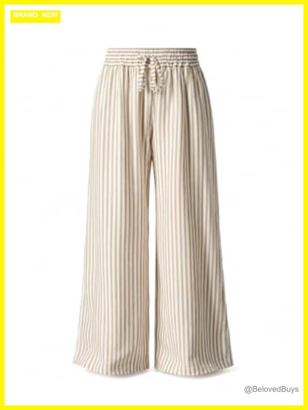 Wide Leg Drawstring Elastic Waist Palazzo Pants with Pockets